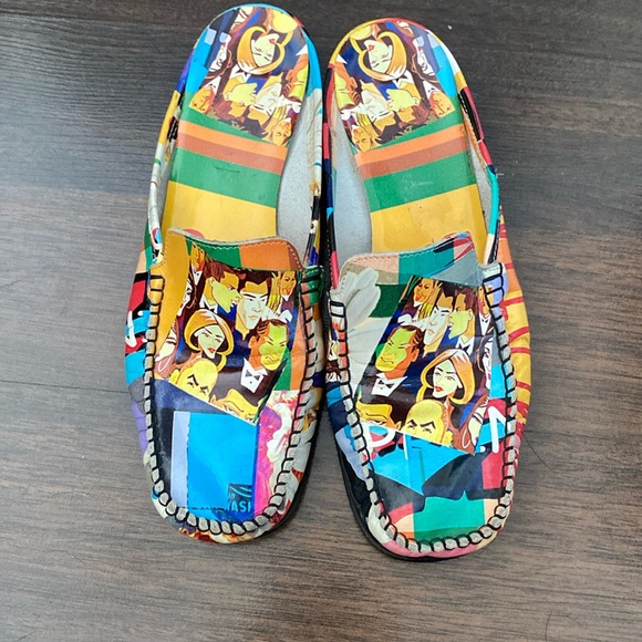 Sesto Meucci Italian Made Art Graphic Mule Sandals Size 7.5 M - Picture 4 of 16